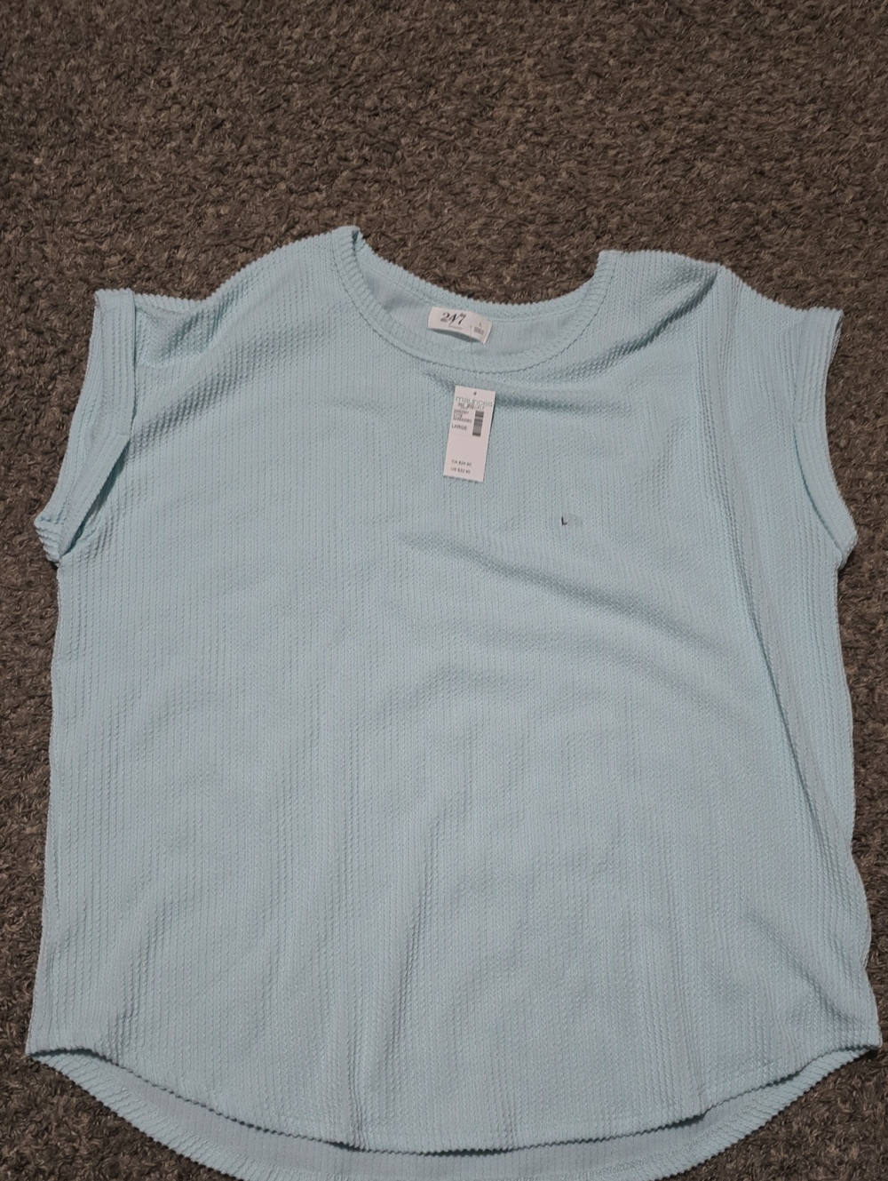 Maurices Pale Blue Waffle Knit Sleeveless Top